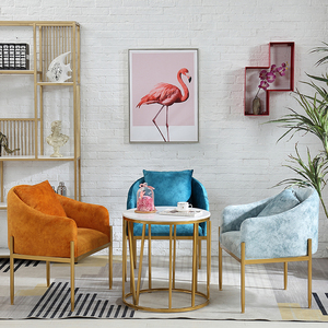 Divano divano in ferro singolo divano retrò americano <span class=keywords><strong>B</strong></span> & <span class=keywords><strong>B</strong></span> coffee shop balcone reception nordico sedia leggera di lusso - Product Image 4