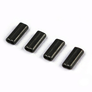 Manchons de sertissage double en cuivre noir mat 0,5-0,8 mm pour ligne de pêche à <span class=keywords><strong>la</strong></span> <span class=keywords><strong>carpe</strong></span>, connecteur de matériel terminal - Product Image 2