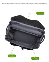Sac à dos unisexe en jean imperméable pour ordinateur portable, avec bretelles rembourrées, idéal pour les voyages d'affaires et le quotidien, grand format 15 pouces