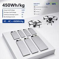 Batterie semi-solide ULi 3.7V 24Ah 450Wh/kg haute densité, cellule rechargeable en pochette pour quadricoptère et appareil de vol électrique