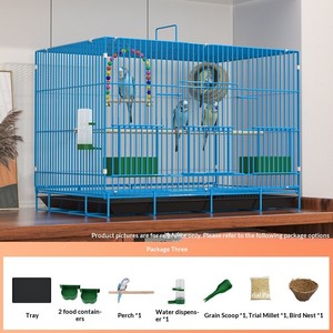 Gabbia per Uccelli OEM Pieghevole in Metallo a Strisce Tigrate, Casetta/Villa per Pappagalli e Uccelli di Piccola Taglia - Product Image 6