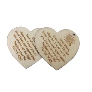 Sempurna untuk Pacar Anda atau Pacar Romantis Kenang-kenangan Buatan Tangan Kayu Jantung Plakat Hadiah - Product Image 6