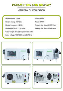 Appareil de thérapie par ondes de choc ESWT haute puissance <span class=keywords><strong>2</strong></span> en 1, 10 bars, combinant un appareil de physiothérapie à ultrasons, portable, pour le soulagement de la douleur chez le cheval - Product Image 6