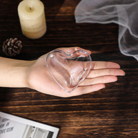 Boîte à cadeaux en plastique transparent en forme de cœur pour mariage, fête, cadeaux, emballage de cadeaux en forme de cœur