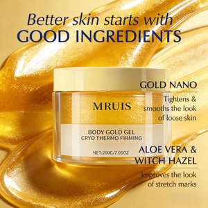 Crème de massage amincissante et raffermissante anti-cellulite à action rapide, Gel Cryo Thermo raffermissant doré pour le ventre, les cuisses et les bras - Product Image 2