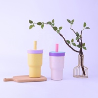 Gobelet isotherme 2-en-1 en verre et acier inoxydable à double paroi pour boissons chaudes/froides, cadeaux d'affaires, design classique, directement de l'usine OEM
