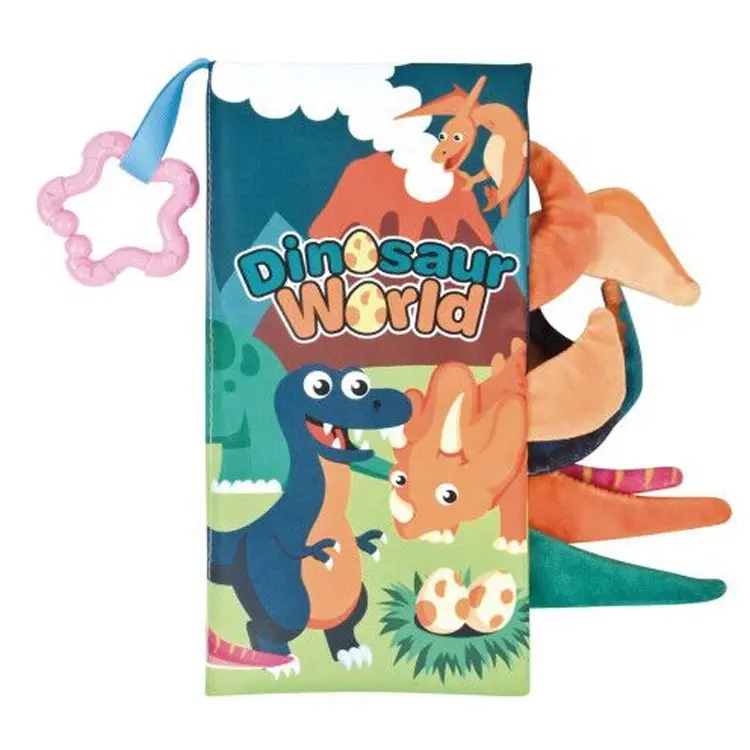 Set hewan pendidikan dini mainan bayi Shower lembut buku sampul kain tidak beracun mainan buku kain grosir bayi untuk anak-anak