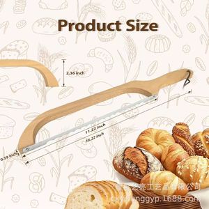 Cuchillo para pan de madera con hoja de acero inoxidable de 8-9.9 pulgadas para cortar pasteles, sándwiches, baguettes y tostadas, herramienta de cocina - Product Image 4