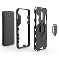 Coque de téléphone portable antichoc robuste avec support de voiture et anneau, motif animalier, en TPU+PC, pour OnePlus 7/7T/6T – En stock, offre spéciale