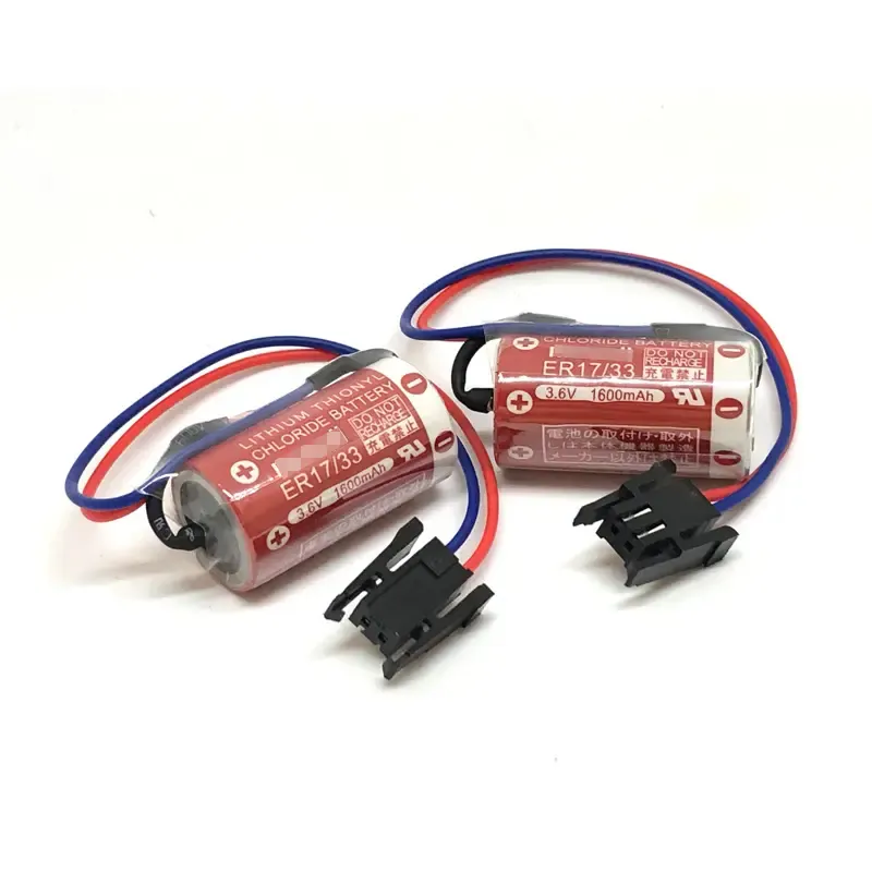 Original novo ER17/33 ER 17/33 3.6V 1600mah bateria De Lítio PLC controle industrial baterias com plug preto