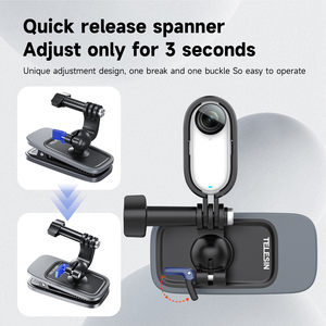 Accesorio para Cámara de Acción Telesin para Insta360 GO3, Soporte de Cabezal Giratorio de 360 Grados, Liberación Rápida, Máx. 250g, Universal para Mochila - Product Image 4