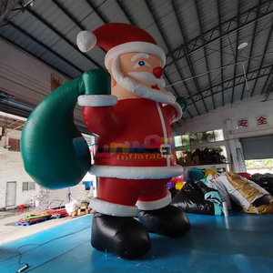 25ft giant outdoor christmas holiday decoration publicidad hinchable <b>inflatable</b> santa claus with gift bag - Product Image 4