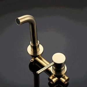 2025 Offre Spéciale moderne mitigeur nickel brossé bassin robinet mitigeur mural encastré vanne en céramique pour hôtel salle de bain - Product Image 3