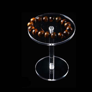 Soporte de cilindro acrílico personalizado de fábrica, pendientes de exhibición de joyería acrílica, zócalos de exhibición, acrílico, boda, redondo - Product Image 3