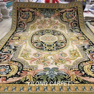 YILONG-alfombra personalizada hecha a mano, de lana anudada a mano, de 10x14 pulgadas