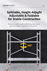 Échafaudage en aluminium en stock avec des tailles personnalisables pour les chantiers de construction et les équipements de levage d'échafaudage - Product Image 3