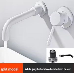 Robinet en laiton monotrou de haute qualité dissimulé à une poignée mitigeur de robinet d'eau chaude et froide moderne pour chambre salon parc extérieur - Product Image 5