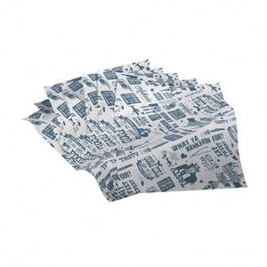 Feuilles de papier ciré alimentaire personnalisées avec logo imprimé, emballage alimentaire à emporter, papier d'aluminium, design personnalisé, coloré - Product Image 3