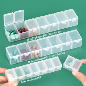SUNSHING <b>7</b> Day Medicine Organizer Box Weekly Portable Pill Organizer Travel Vitamin Holder Planner for Supplements Fish Oil - Product Image 3