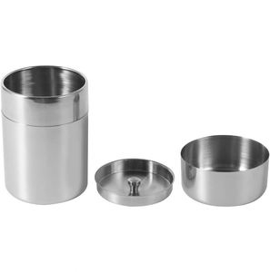 Airtight Double Lids Spices <b>Storage</b> Double Seal Stainless Steel Tea Tin Canister Can - Product Image 4