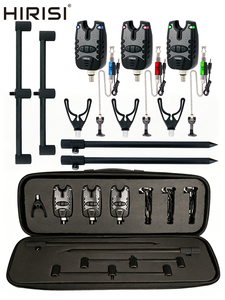 Set Professionale Hirisi per Pesca alla Carpa con 2/3 Avvisatori Acustici, Swinger, Picchetti da Riva, Kit Attrezzatura in Plastica EVA, Modello Lago 4514 - Product Image 1