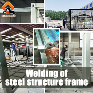 확장 가능한 접이식 컨테이너 철골 구조 야외 빌라 오피스 빌딩 아파트/안뜰 사용 샌드위치 패널 재료 - Product Image 6