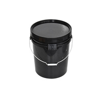 Seau en plastique PP rond Transparent avec Logo personnalisé, 100 pièces
