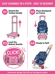 Sac <span class=keywords><strong>à</strong></span> dos scolaire <span class=keywords><strong>à</strong></span> <span class=keywords><strong>roulettes</strong></span> avec imprimé <span class=keywords><strong>licorne</strong></span> mignon pour enfants de la 1ère <span class=keywords><strong>à</strong></span> la 6ème année, bagage de voyage avec <span class=keywords><strong>roulettes</strong></span>, mochilas escolares con ruedas - Product Image 5