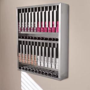 K Stainless Steel Salon Display Rack Wall Mounted Cosmetic Organizer Hanging <b>Storage</b> <b>Cabinet</b> for Beauty Studio - Product Image 1