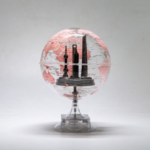 Globe terrestre Wellfun avec surface d'impression HD et support en plastique - Product Image 1