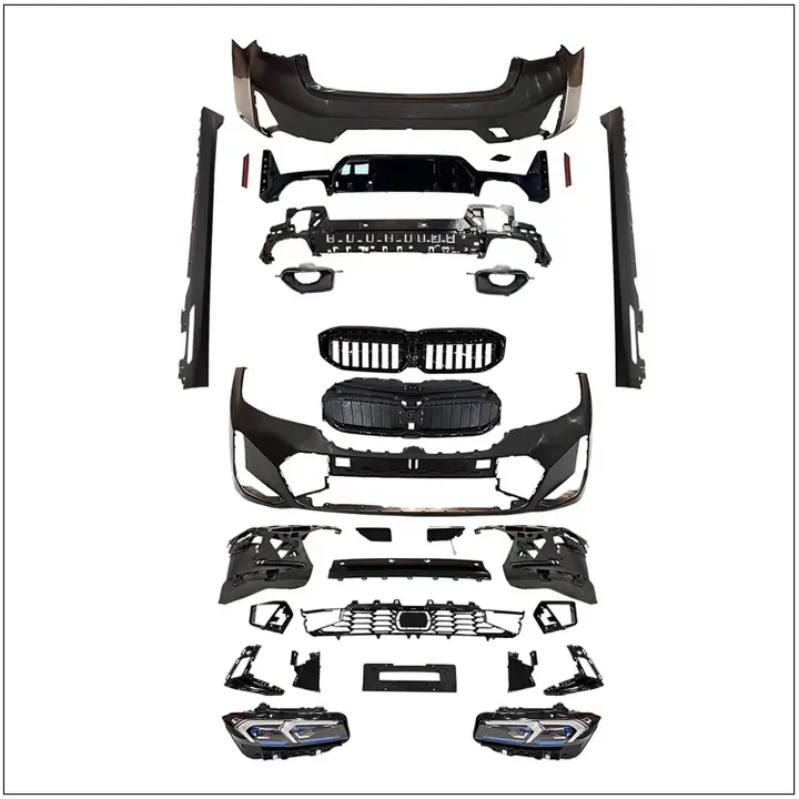 Fits for 3 Series G20 Lci 2019-2022 Upgrade 2023 Body KIT Car Bumper With Head Light Front Grille Full Set Faceflit Parts