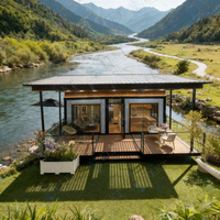 Maison préfabriquée de luxe FLKT en acier galvanisé coupe-vent, conteneur extensible de 20 pieds, maison pliable compacte