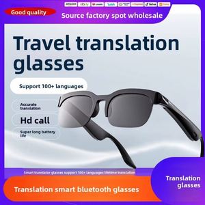 Lunettes de traduction intelligentes XG89, traducteur vocal en temps réel pour 144 langues avec Bluetooth sans fil pour le cyclisme, les voyages et les affaires - Product Image 1