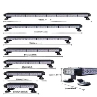 Bleu blanc voiture Led barre lumineuse stroboscopique 54 watts camion remorque bateau tout-terrain Led barre lumineuse d'avertissement