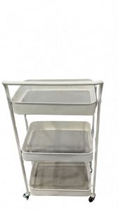 Modern Stainless Steel <b>Foldable</b> <b>Cart</b> <b>Foldable</b> Kitchen Gadgets 3 Layers Sample Available Easy Bulk Order Premium Folding <b>Cart</b> - Product Image 3