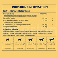 Compléments à mâcher personnalisés pour animaux de compagnie, saveur poulet, favorisent la digestion, renforcent l'immunité, probiotiques pour chiens, comprimés à mâcher souples