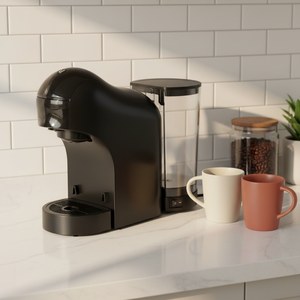 Machine à café à capsules semi-automatique <span class=keywords><strong>électrique</strong></span> compatible avec les dosettes K-Cup, 20 bars, contrôle numérique, mousseur à lait intégré, compacte, EU/US - Product Image 1