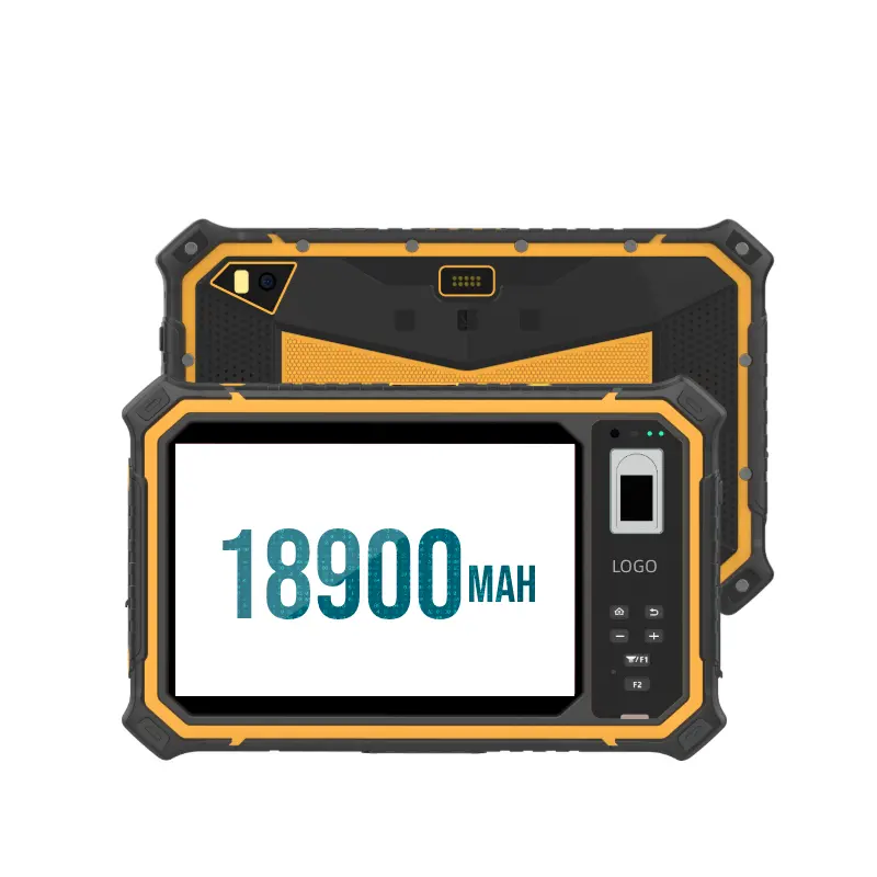 OEM T80 8 128g 18900mAh8インチアンドロイド13.0産業用スクリーンPC生体認証デバイス4gwifi頑丈な指紋タブレットコンピューター