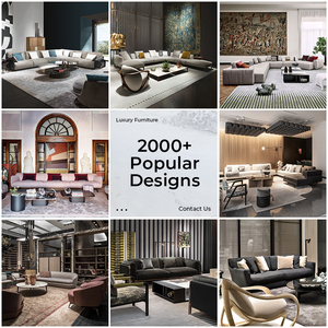 Modern Luxury Villa Living Room Set Upholstered King Sofa Solid Wood Frame Neutral Tones Big <strong>Large</strong> <strong>Armchair</strong> with Storage - Product Image 2
