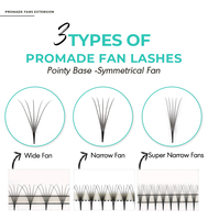 SP EYELASH noir mat Super doux Base pointue ventilateurs de Volume préfabriqués 3D 4D 10D 20D CC D Curl ventilateurs préfabriqués ventilateurs lâches faits à la main