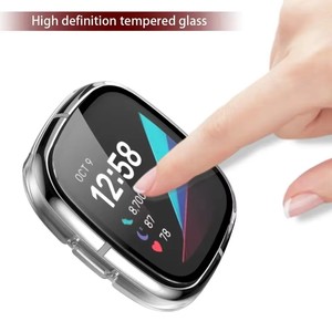 Nouvel étui en PC + verre trempé pour <span class=keywords><strong>Fitbit</strong></span> Versa3, coque de protection pour montre connectée <span class=keywords><strong>Fitbit</strong></span> Versa3, étui de protection pour montre <span class=keywords><strong>Fitbit</strong></span> Versa3 - Product Image 3