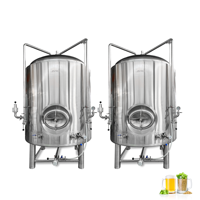 Cuve à bière en acier inoxydable brillant de 1000 L avec chemise de refroidissement pour la fermentation et le stockage de la bière