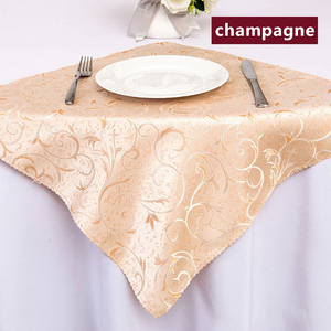 Servilletas de Tela Jacquard con Estampado Floral para Banquetes de Boda, Color Marrón y Azul, Cuadradas, con Relieve, de Poliéster, a Precio Bajo y en Oferta - Product Image 4