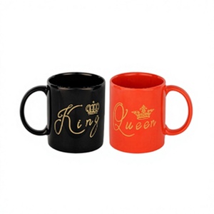 Coffret Cadeau Nouveauté Tasses à Café en Grès Céramique Intérieur Glaçuré Couleur Sérigraphiée Tasses de Couple Usage Quotidien - Product Image 1