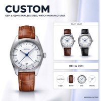 Nouvelle montre pour homme en acier inoxydable avec cadran blanc, design élégant, boîtier rond de 42 mm, bracelet en métal, aiguilles luxueuses, montre à quartz pour affaires et occasions décontractées