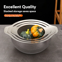 Passoire en acier inoxydable pour pâtes de cuisine Passoire en métal à mailles fines avec poignée pour légumes spaghetti