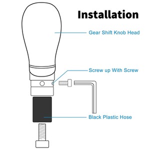 אוניברסלי חדש 5 6 מהירות הילוך הילוך ידית ידית משנה ידית ידית מקל שונה אביזרים לרכב עור עבור כל דגמי רכב ידניות - Product Image 2