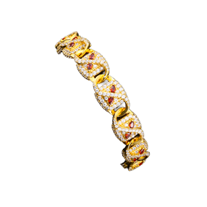 11mm Hip Hop Square Gold Plated 925 Sterling <b>Silver</b> VVS Moissanite Claw Setting Creative Iced Infinity Chain & Link <b>Bracelet</b> <b>Men</b> - Product Image 4