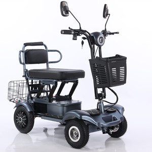 Mini scooter électrique 4 roues, batterie 48V12Ah, autonomie 40 km, scooter senior en alliage d'aluminium avec panier et rétroviseurs - Product Image 1