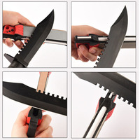Aiguiseur de couteau multifonctionnel pour la chasse en plein air, aiguiseur de couteau portable double face, aiguiseur de couteau guidé Work Sharp